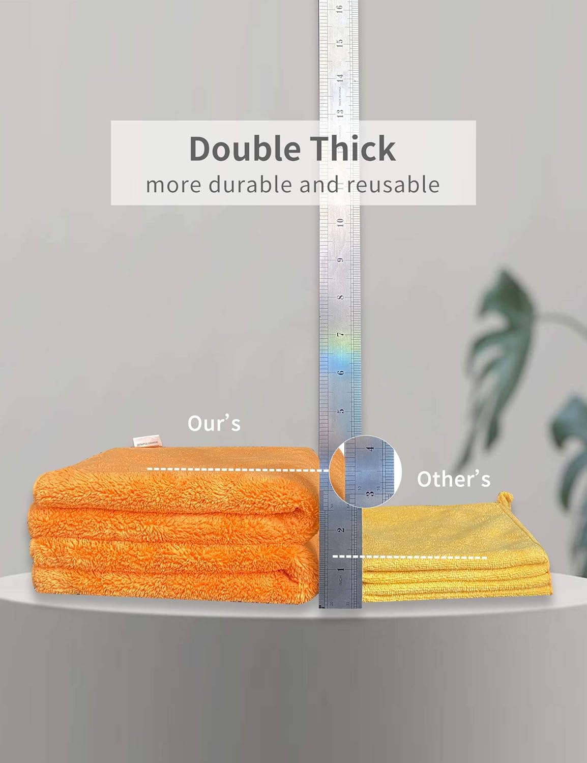 6PCS Micro Fiber Car Towels for Drying-Microfiber Rags for Cleaning, Thick Microfiber Cleaning Cloths for Detailing, Large Dust Cloths for Stainless Steel, Cleaning Rags for House, Leather-16'' x 16'': Kitchen & Dining