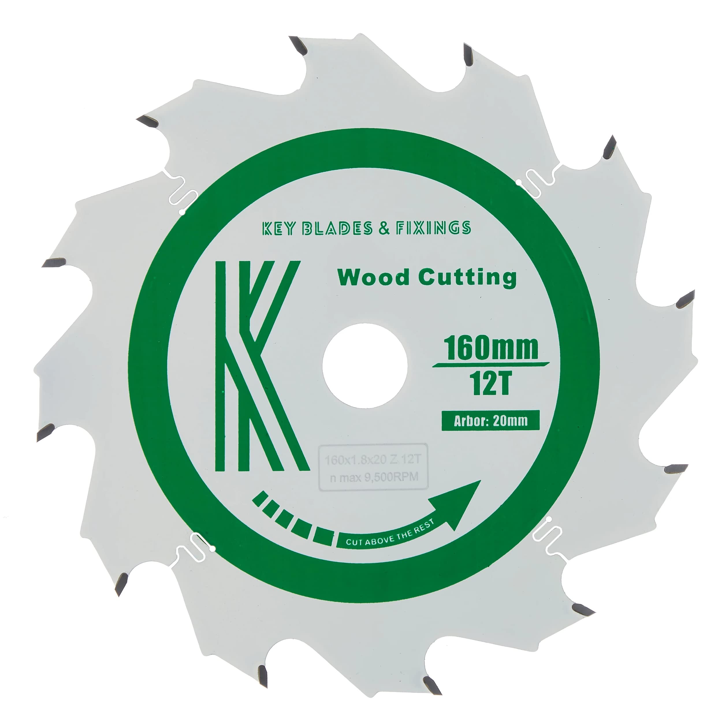 160mm x 20mm x 1.8mm HKC 12 Tooth"Cougar" Track Saw Blade 8160 TSC55K TSC55KEB HKC55 HK55
