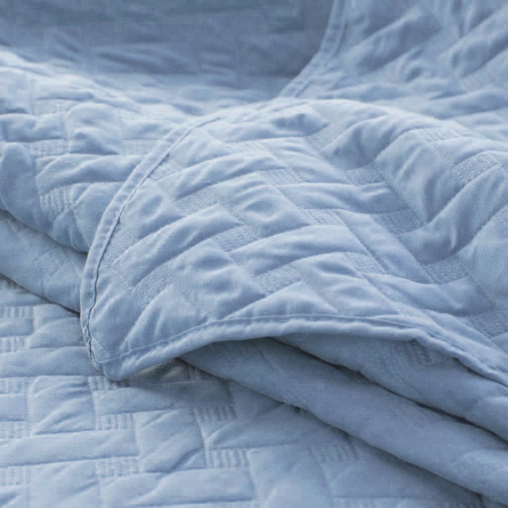 Quilt Set Solid Grayish Blue King Size(106\