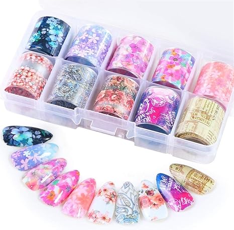 Amazon Co Jp ネイルアートデコレーションdiyのためのネイル箔粘着ステッカー30ロールスネイル箔ステッカーネイルアート転送ステッカー ネイルアート ネイルデコレーション ビューティー