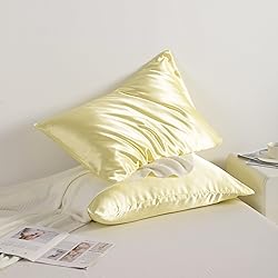 NTBAY 2 Pack Satin King Pillowcases for Hair and