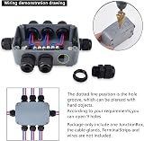 NineLeaf IP66 Waterproof Junction Box 9 Way 125x86x62mm ABS Outdoor Electrical view 6