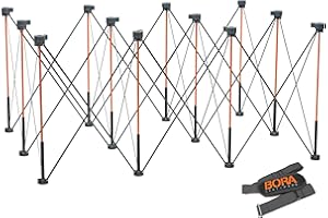 BORA Centipede CT12 36 inch Tall Portable Folding Workstand with Carry Strap, Collapsible Workbench, Construction Table, Supp