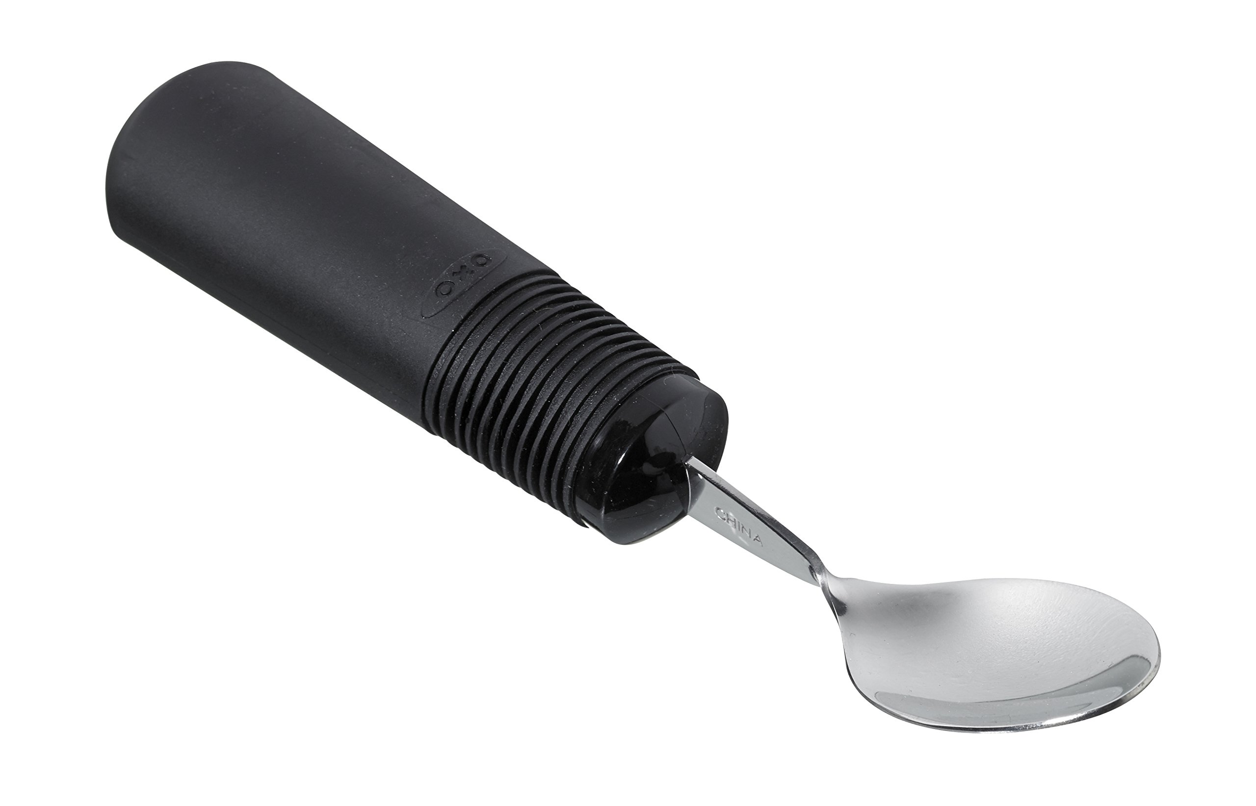 HOMECRAFT Good Grips Teaspoon with Built-Up Handle, Adaptive Eating Utensil, Cushioned Grip, Ideal for Arthritis, Neurological Impairments & Weakness, Flexible Ribbing, Non-Latex