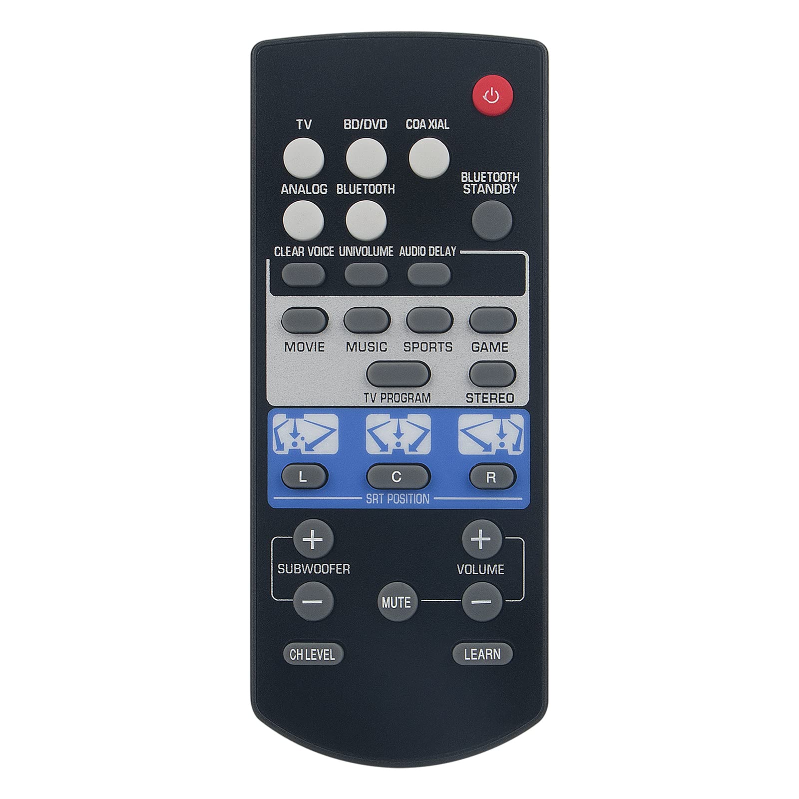 New FSR82-ZK77690 Remote Control Replacement -FSR82 ZK77690 Replace Remote Control fit for Yamaha FSR82 Sound Stand Projector Remote for SRT-1000 ZK77690 Yamaha FSR82 ZK77690 SRT-1000 RemoteController