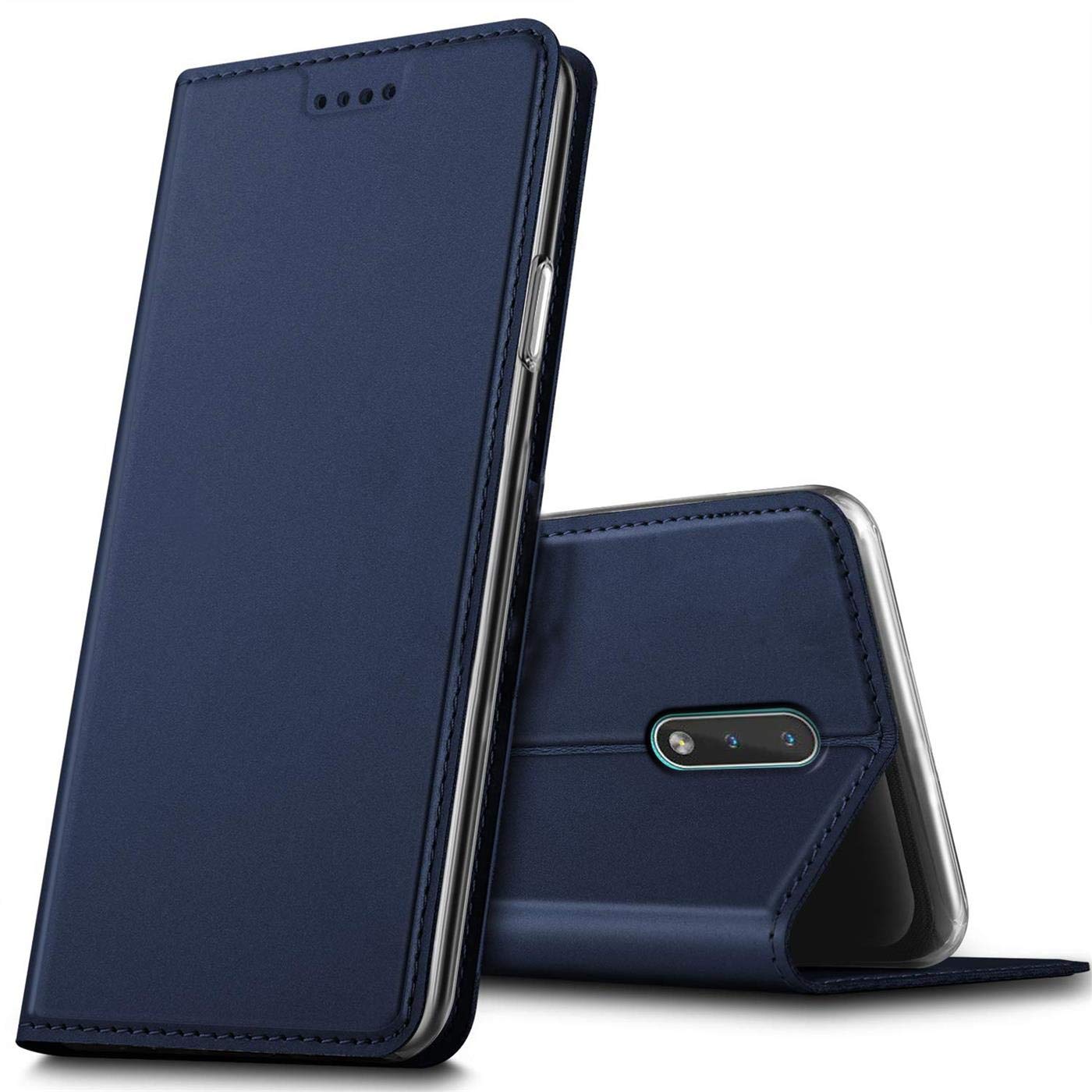 Verco Case compatible with Nokia 2.3, Flip Wallet Cover with Magnetic Closure for Nokia 2.3 Phone Case - blue