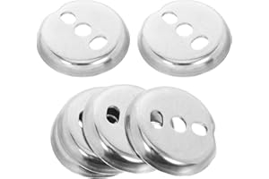 Kisangel 6pcs Bathroom Toilet Paper Holder Repair Hardware - Towel Bar Suspension Hardware Stainless Steel Mounting Base 32mm