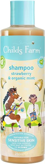 Childs Farm Kids Shampoo 250ml Strawberry Mint All Hair Types Detangles