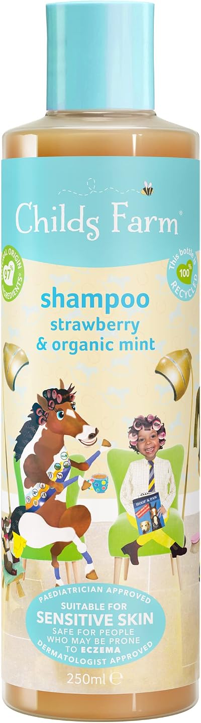 Childs Farm Kids Shampoo 250ml Strawberry Mint All Hair Types Detangles