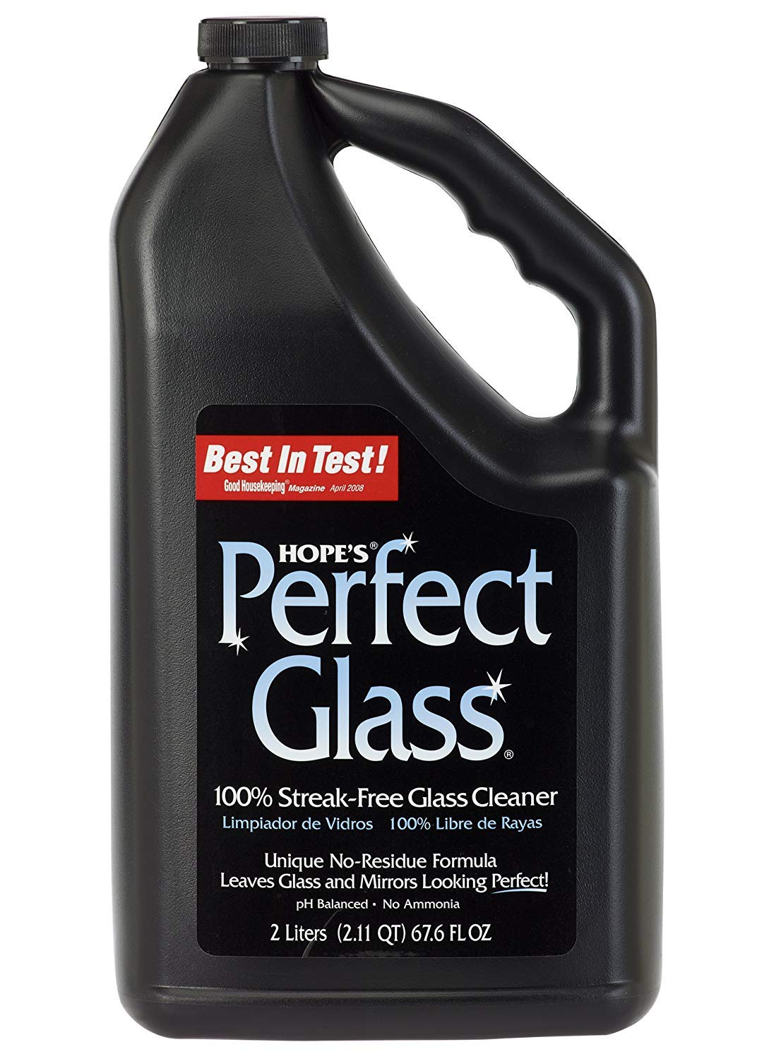 Hope's Perfect Glass Cleaner, 2 Piece, 32 Oz. Spray Bottle and 67.6 Oz