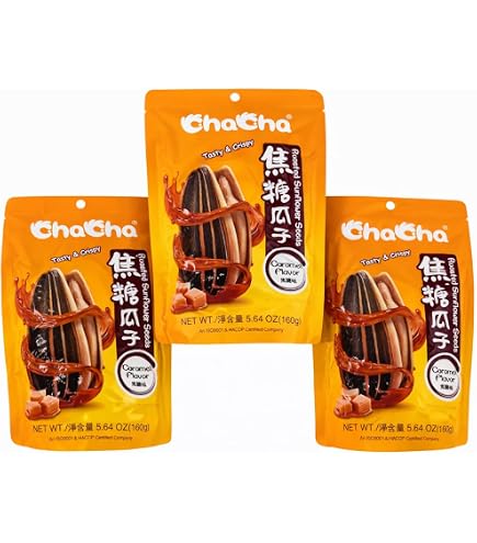 Amazon.com: ChaCha Roasted Sunflower Seeds Caramel Flavor, (3 Pack