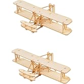 Young Modeler 1903 Wright Flyer 3D Wooden Puzzle Kit, Creative Brain Puzzle &amp; Laser-Cut Wood Assembly Craft Kit for Adults and Collectors 라이트형제 비행기