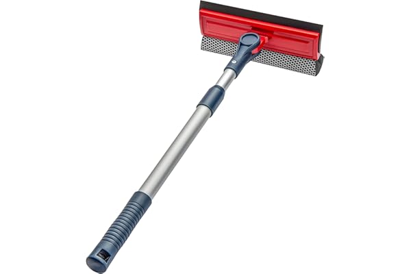 DSV Window Squeegee | 2-in-1 Window Cleaner with Telescopic Pole 20" - 30"(50cm-76cm) | Window Cleaning Tool for Home | Squee