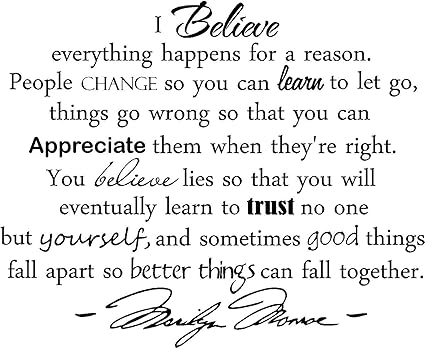 Image result for i believe that everything happens for a reason essay