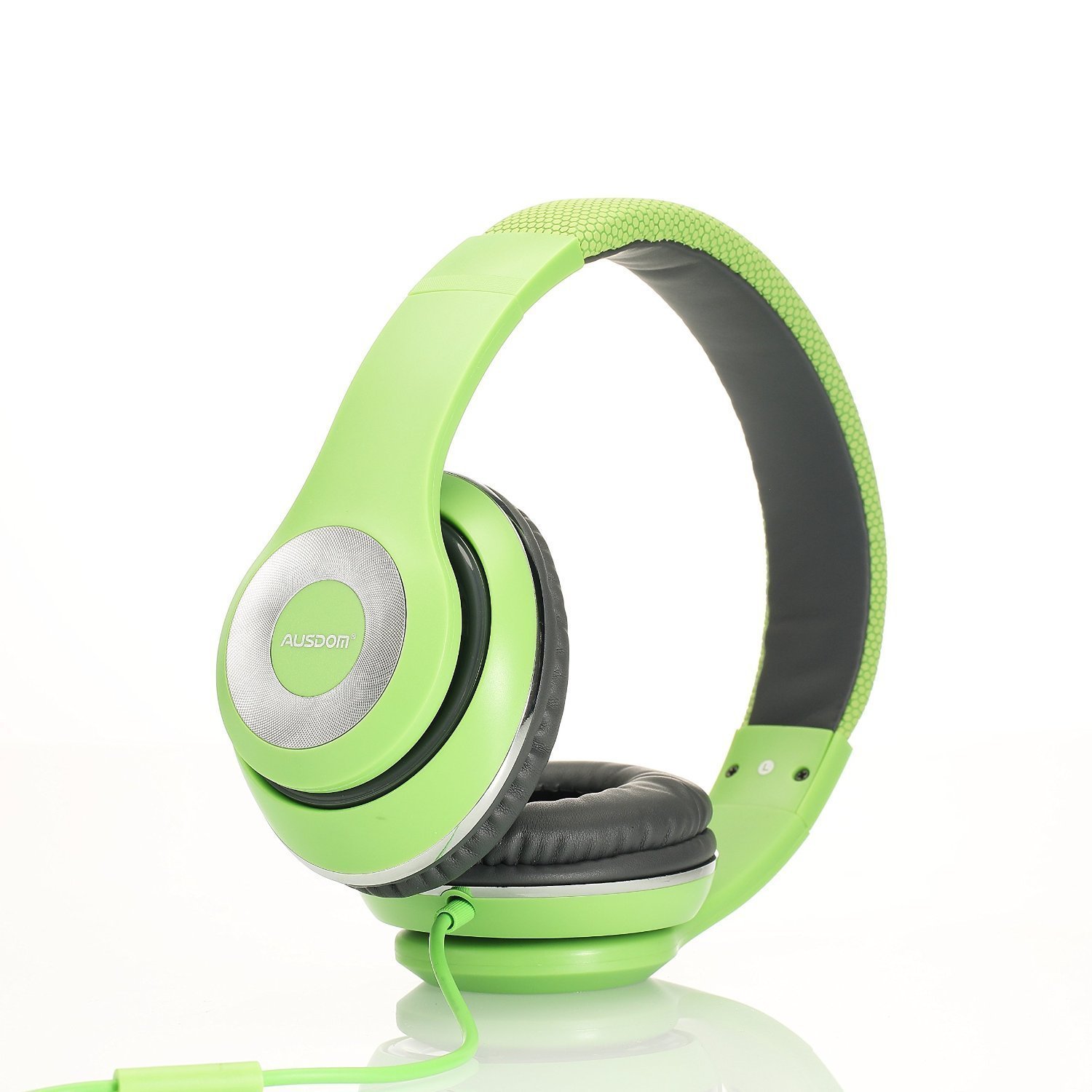 Ausdom F01 Kopfhörer Hi-Fi Stereo On-Ear Kopfhörer Ohrhörer mit Mikrofon 3.5mm-Anschluss Gaming Headset für PC, Desktop, Laptop, Tablet, iPhone 6s/6s Plus/6/SE/5s/5/4, Samsung Huawei Kinder Smartphone Headphone (Grün)