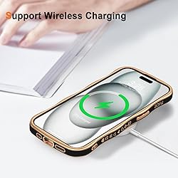 Hython for iPhone 15 Case Cute Curly Wave Frame