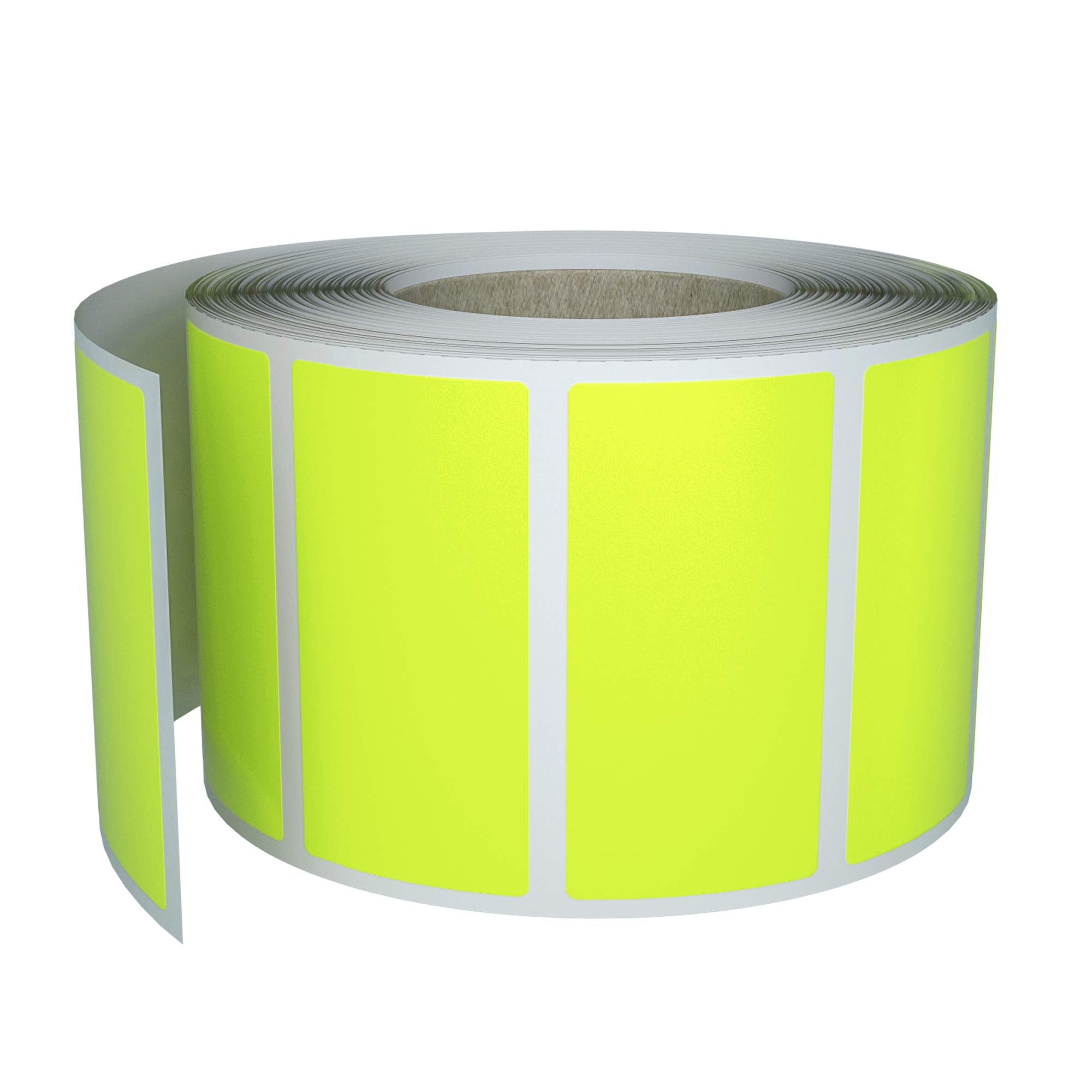 Royal Green Colour-Coding Labels Stickers Roll in Neon Yellow 4cm x 2cm Rectangle Folder Label Write On Surface (40mm x 19mm) - 500 Pack