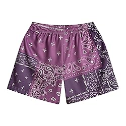 DIOTSR Mens Paisley Graphic Basketball Shorts
