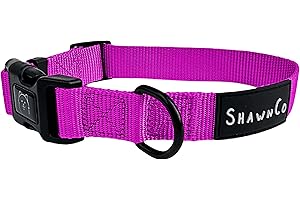 ShawnCo Dream Walk Dog Collar- Premium, Adjustable and Comfortable Pet Collar for Small, Medium, Large and Extra Large Dogs (L, Orchid)