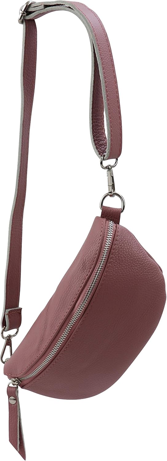SH Leder echt leer Dames unisex borstzak voor festival reizen groot