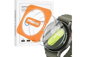 Orzero (3 Pack Tempered Glass Watch Screen Protector for Samsung Galaxy Watch 7 44mm/Watch 6 44mm, Protector De Pantalla with Auto Alignment Tool 9 Hardness High Definition Anti-Scratch Bubble Free