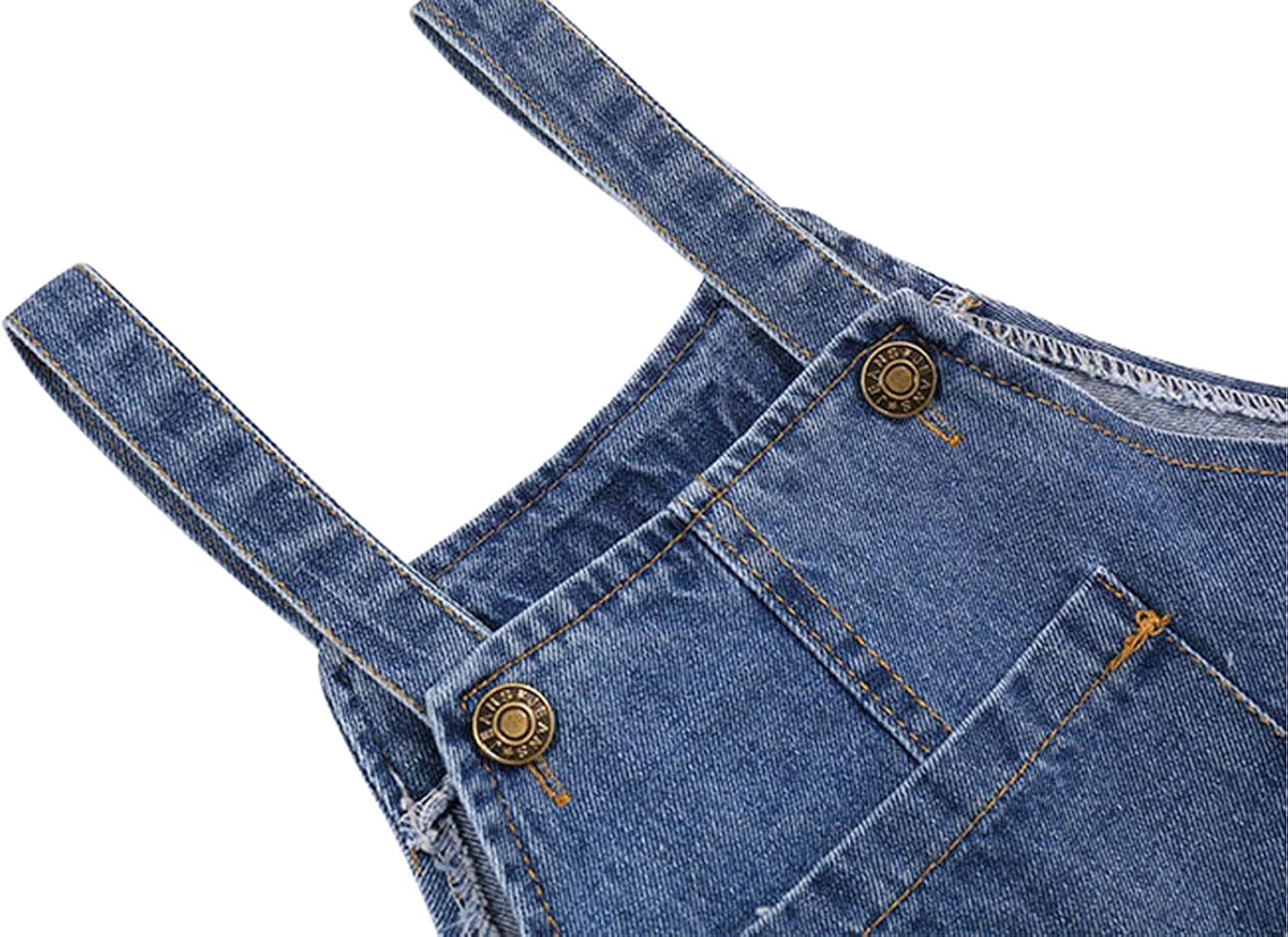 Toddler Baby Boys Girls Relaxed Fit Denim Bib Overalls Little Kids Soft Cotton Jean Pants 18Months-6Years: Clothing