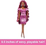 Barbie Fun & Fancy Hair Doll Extra-Long Colorful Hair Pink Dress 10 Accessories view 4