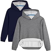 Shouldin 2-Pack Kids Fleece Hoodie Toddler Pullover Hooded Sweatshirt Long Sleeve Warm Hoodie with for Boys and Girls