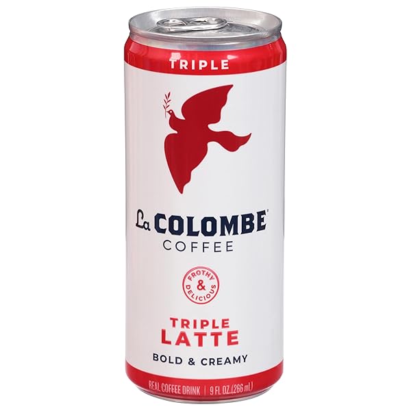 LA COLOMBE TRIPLE DRAFT LATTE – 9 FLUID OUNCE – 3 SHOTS OF COLD-PRESSED ESPRESSO AND FROTHED MILK – MADE WITH REAL INGREDIENTS – GRAB AND GO COFFEE, 1 CT