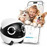 ROLA Mini 2K Pet Camera Robot, Two-Way Talk, Night Vision, Indoor Movable | Indoor Movable Familybot, 2-Way Talk, Motion Detection, One-Touch Call, 137&deg;Wide-Angle for Pet Monitoring &amp; Family Companion