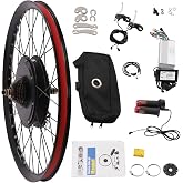 Electric Bicycle Kit, 72V 2000W E-Bike Rear Wheel Hub Motor with Mutifunction LCD Display &amp; Pedal Assistant Sensor, 60N.M 7-Speed Flywheel E-Bike Conversion Set US Stock