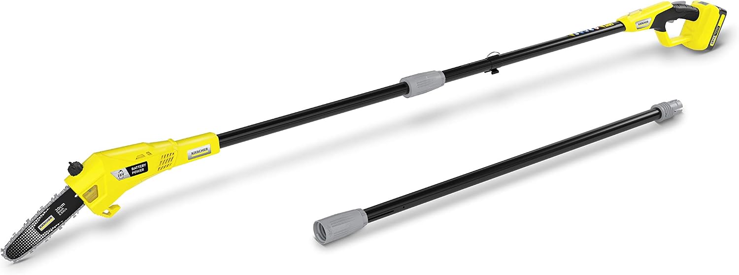 Kärcher 18v Cordless Pole Saw PSA 18-20, blade length: 20 cm, length: up to 2.90 m, automatic chain lubrication