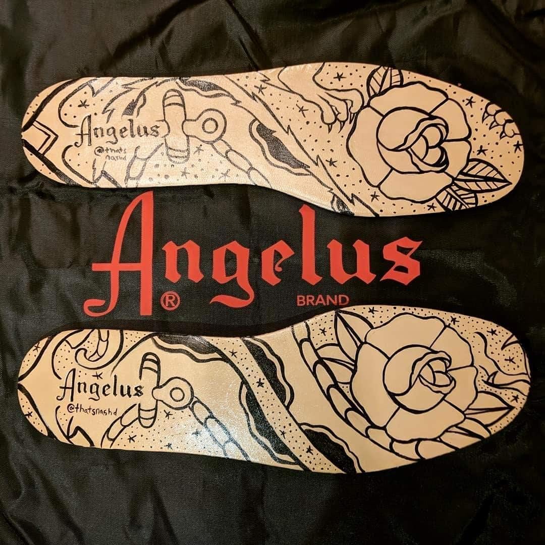 Premium Leather Insole for Shoes/Sneakers- Prevents Foot Odor- Absorbs Moisture- Can Customize and Paint on by Angelus (Tan, 11.5): Health & Personal Care