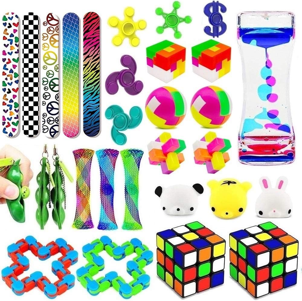 Fidget Toys Set, 29 Pcs Sensory Tools Bundle for Kids and Adults, Toys for Birthday Party Favors, Classroom Rewards, School Teacher Supplies, Carnival Prizes, Treasure Box, Pinata Goodie Bag Fillers
