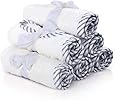 San Francisco Baby Lot de 6 serviettes de toilette pour bébé 100 % bambou ultra douces et absorbantes pour garçons et filles