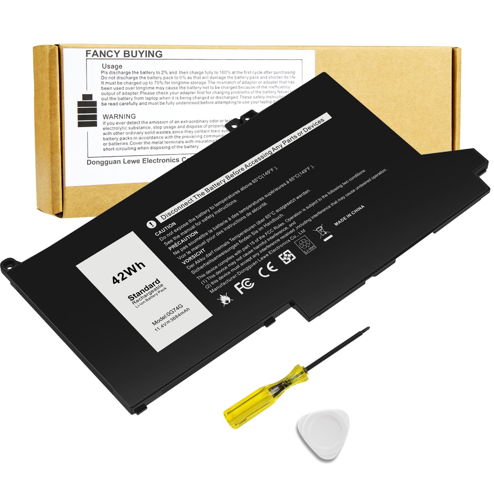 0G74G 2PFPW 02PFPW Laptop Battery Replacement for Dell Latitude 5300 5310 7300 7400 E5300 E5310 E7300 E7400 P97G P97G001 P97G002 P96G P96G002 P96G003 P99G P99G001 P100G P100G001 OG74G 3KF82 8JYHH Image