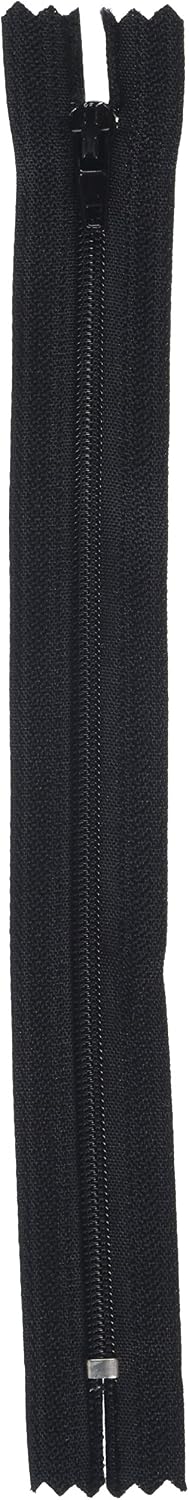 LEDUC Zip-5pc Nylon zips-Size 20cm, Black, 12x12x2 cm