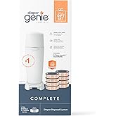 Diaper Genie Registry Gift Set | Includes Diaper Genie Complete Diaper Pail, 8 Refill Bags, 1 Carbon Filter | Perfect Starter