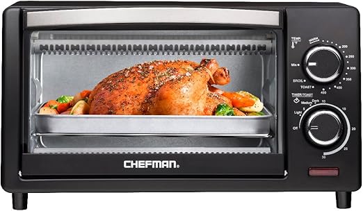 Amazon Com Chefman 4 Slice Countertop Toaster Oven W Variable