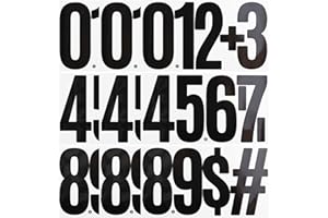 CMBBZZY 9 Sheets Large 6 Inch Number Stickers 0-9 Numbers, Self Adhesive and Waterproof Number Sticker for Bins, Mailbox, House Numbers - Black