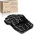 A-Premium Transmission Oil Pan with Drain Plug Compatible with 65RFE 68RFE 545RFE Transmission & Dodge Dakota Durango & Jeep 