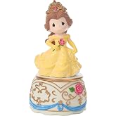 Precious Moments Disney Beauty and the Beast Belle Covered Trinket Box, 4.75 Inch, Multicolor