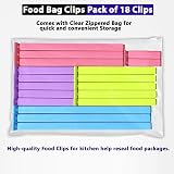 OUTTELL 18 Pcs Food Bag Clips, Reusable Plastic Seal Clips, 4 Colors view 7