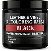 Laxmorph Leather Color Restorer, Leather Recoloring Balm, Scratch Remover, Leather Dye, Leather Paint, Leather Repair Kit for Furniture Couches Car Seats Shoes Bags, Black