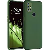 kwmobile Case Compatible with OnePlus Nord N10 5G Case - Soft Slim Protective TPU Silicone Cover - Dark Green