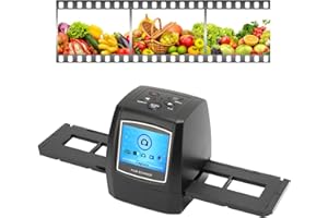 Cryfokt Film Scanner, Portable 2.36in LCD Screen 5MP 10MP Digital Converter for 35mm 135mm Slides Negatives, 3.5 X 3.4 X 4in,