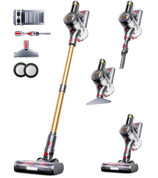 CORDLESS VACUUM CLEANER, 550W 45KPA 60MINS VACUUM CLEANERS...