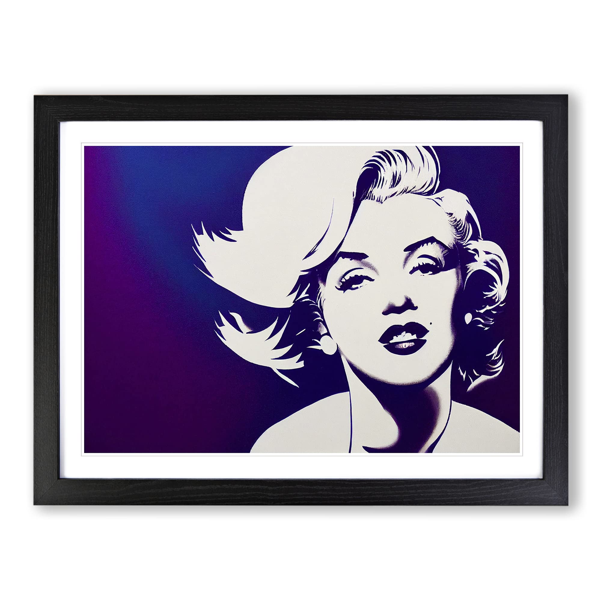 Beautiful Marilyn Monroe Vol.1 Framed Print | A3 Black Framed Wall Art | Ready to Hang | Modern Nature Picture | Living Room Bedroom Lounge Office