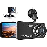 Dash Cam for Car Front Rear Dual Car Camera 4" IPS 1080 Driving Recorder 170°Wide Angle with Backup Camera,G-Sensor, WDR Loop