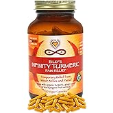 Infinity Turmeric Capsules, High Potency Curcumin Supplement, USDA Certified Organic Supplement with Black Pepper and Ginger, Raw, Vegan Gluten Free